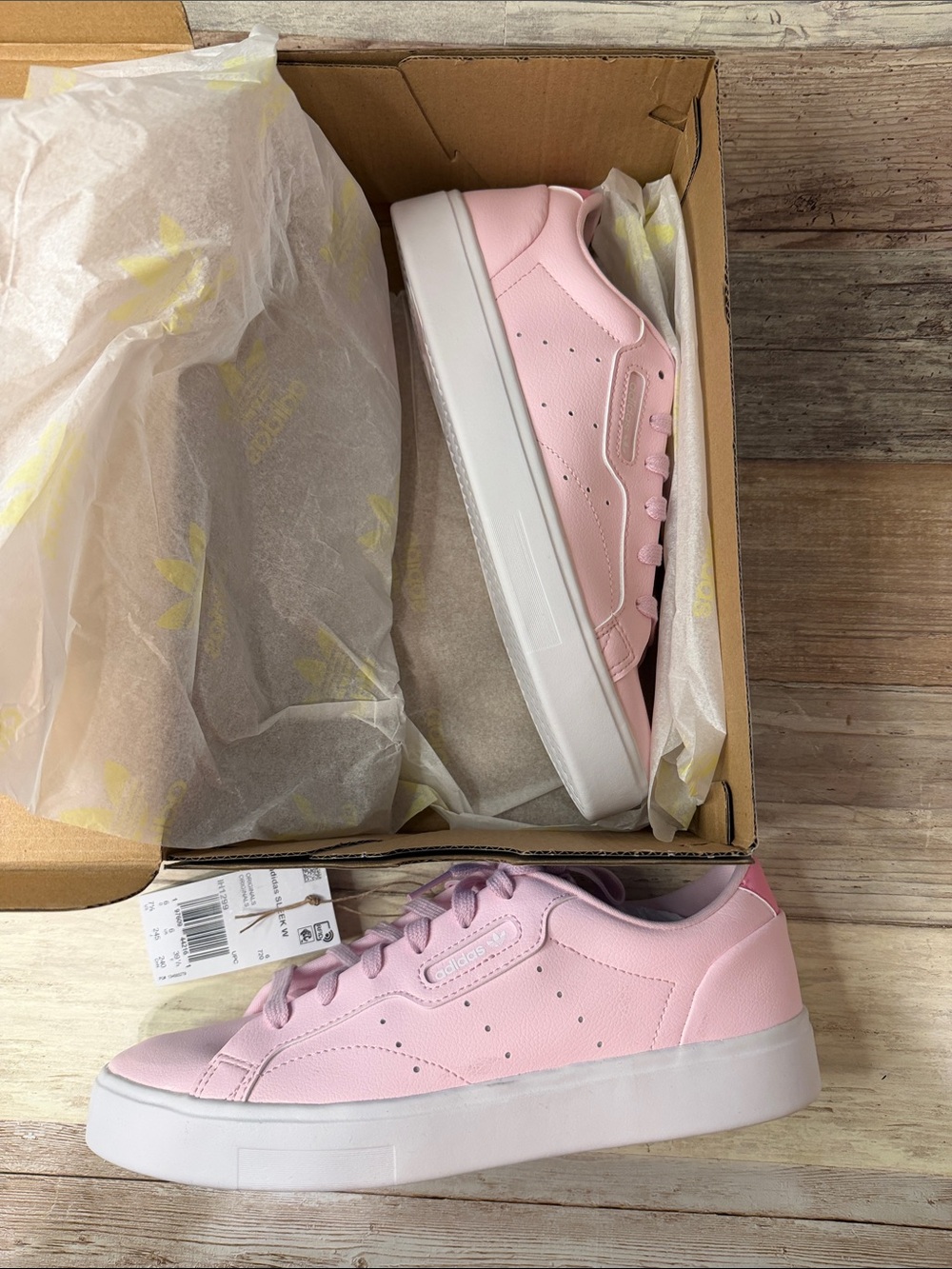 adidas Pink Women's Platform Leather Sneakers NEW 7.5